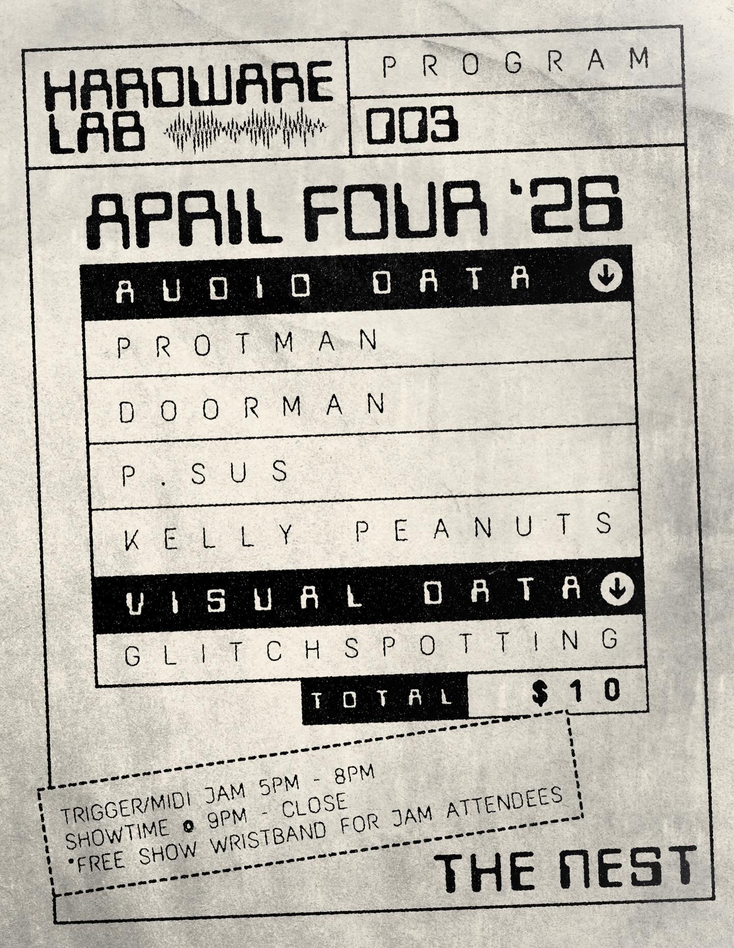Hardware Lab 003 flyer